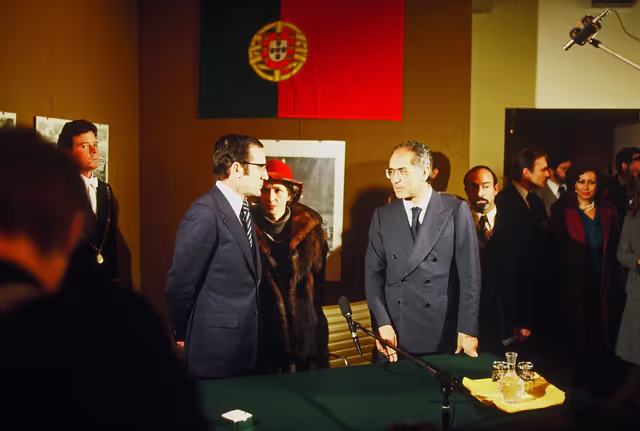 Nuotrauka 20: First democratic President of Portugal, EANES, visiting the European Parliament in 1978