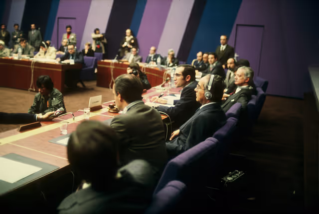 Nuotrauka 32: First democratic President of Portugal, EANES, visiting the European Parliament in 1978