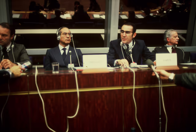 Nuotrauka 41: First democratic President of Portugal, EANES, visiting the European Parliament in 1978