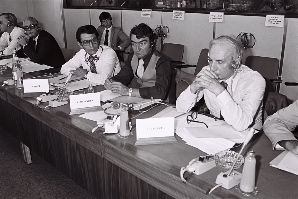 Meeting september 1979.Boulevard de l'Empereur Bruxelles