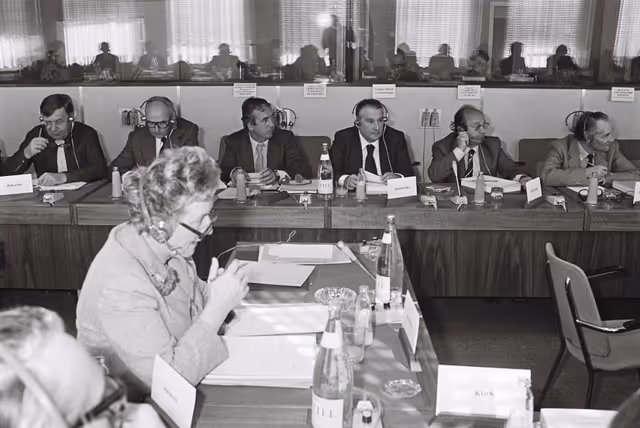 Meeting september 1979.Boulevard de l'Empereur Bruxelles