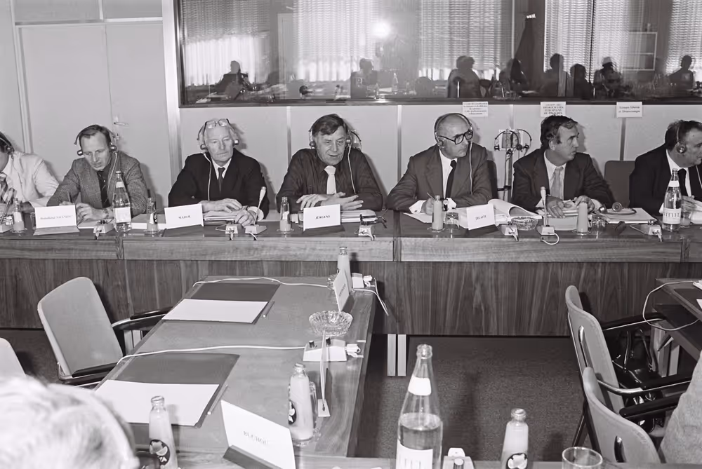 Meeting september 1979.Boulevard de l'Empereur Bruxelles