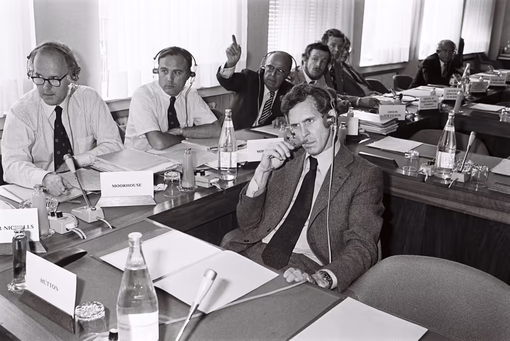 Meeting september 1979.Boulevard de l'Empereur Bruxelles