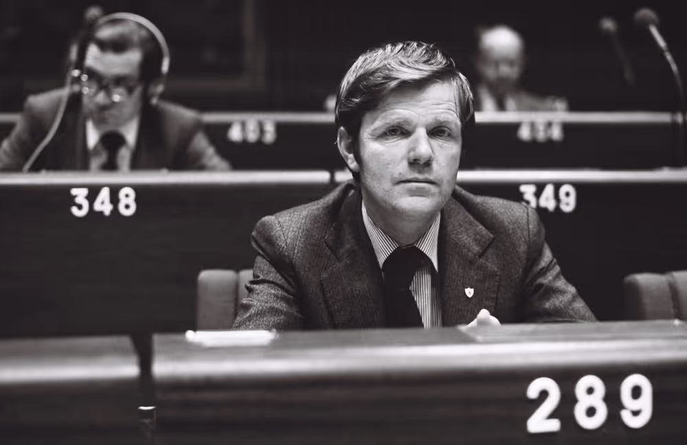 The MEP John Joseph McCARTIN during a session in Strasbourg in September 1979.
