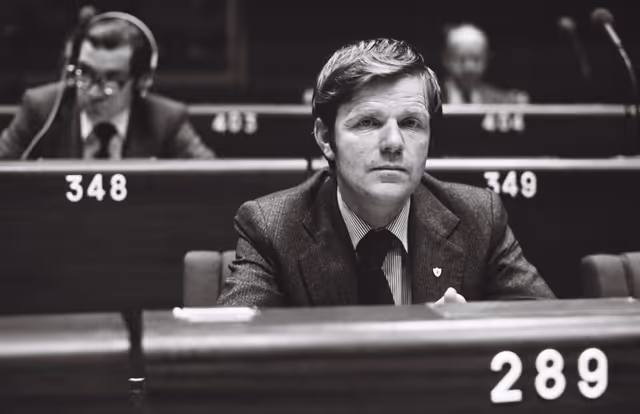 Suriet 26: The MEP John Joseph McCARTIN during a session in Strasbourg in September 1979.