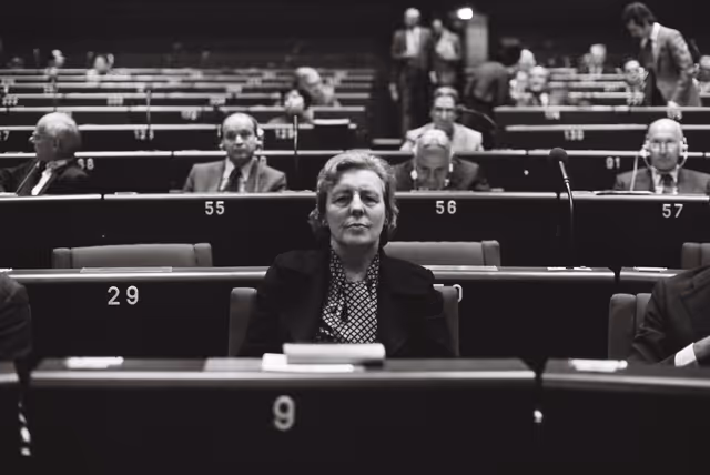 Suriet 29: The MEP Maria CASSANMAGNAGO CERRETTI during a session in Strasbourg on September 1979.
