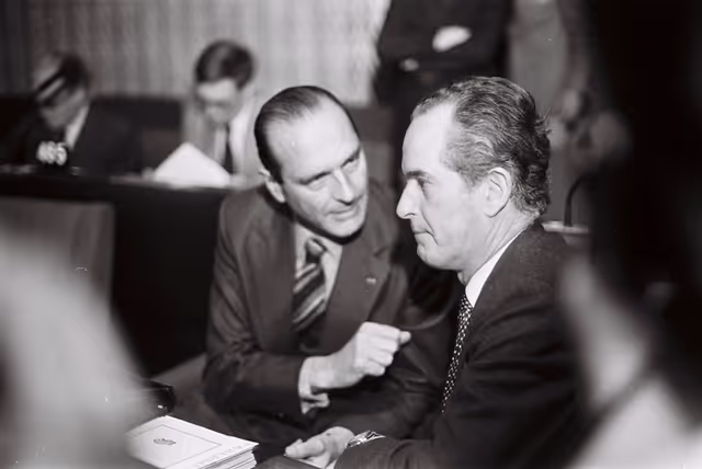 Suriet 35: The MEP Jacques CHIRAC during a session in Strasbourg in September 1979.