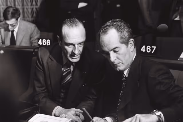 Suriet 36: The MEP Jacques CHIRAC during a session in Strasbourg in September 1979.