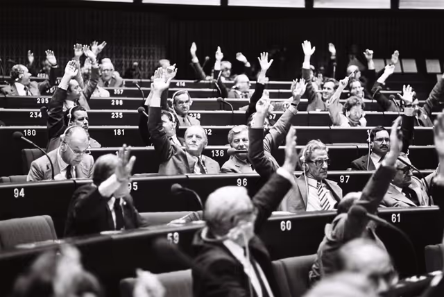 Suriet 2: 1979-09MEPS voting in the hemicycle