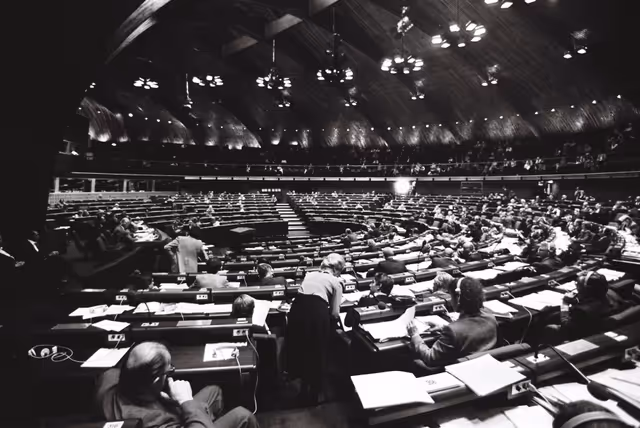 Fotografija 3: General view plenary session in Strasbourg in September 1979.