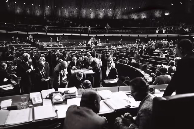 Fotografija 22: Plenary session in Strasbourg in September 1979.