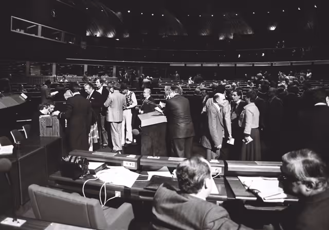 Fotografija 26: Plenary session in Strasbourg in September 1979.