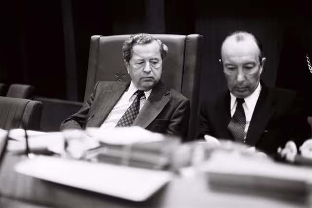 Fotografija 39: The European Parliament Vice President Poul MOLLER during a session in Strasbourg in September 1979.