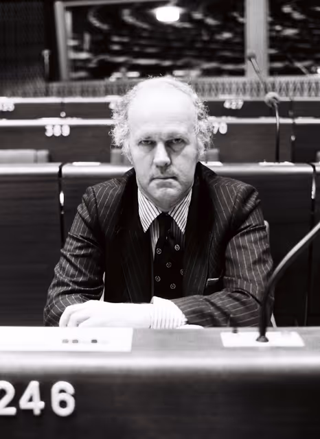 Fotó 50: The MEP James MOORHOUSE during a session in Strasbourg in October 1979.