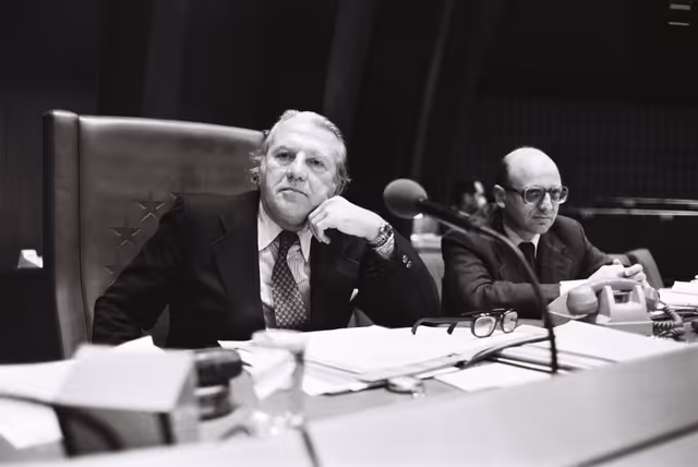 Fotó 30: The MEP Mario ZAGARI during a session in Strasbourg in October 1979.