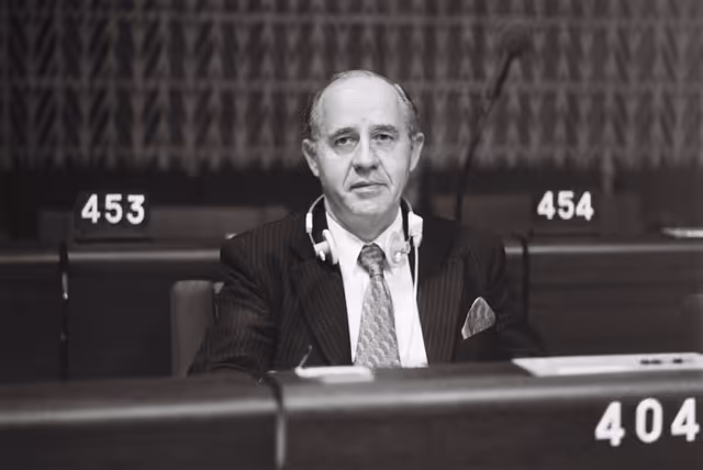 Fotó 29: The MEP Jean SEITLINGER during a session in Strasbourg in October 1979.