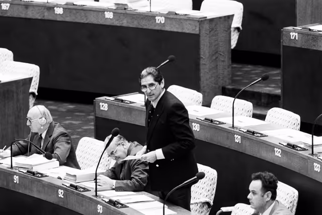 The MEP Pietro ADONNINO during a session in Luxembourg in November 1980.
