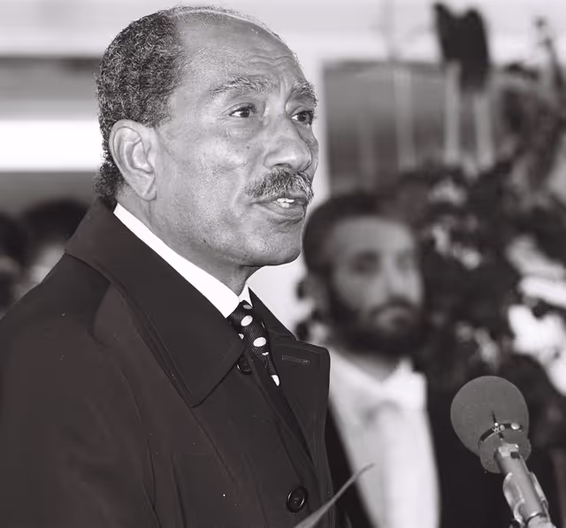 Photo 13: Press Conference of Anouar EL-SADATE President of Egypt