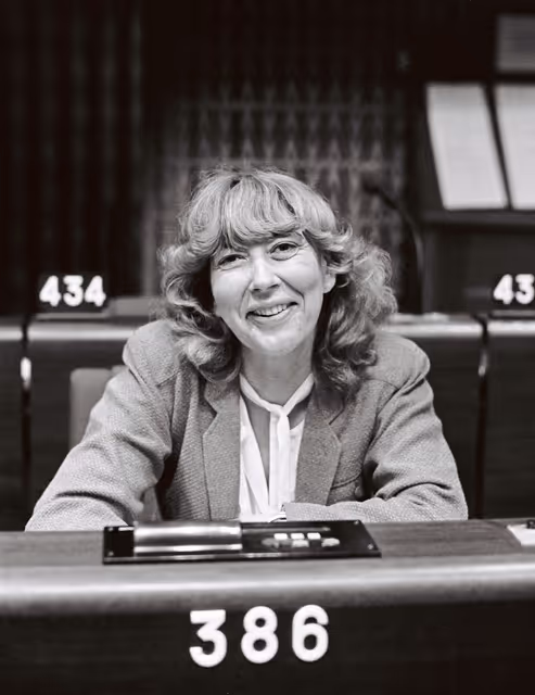 Fotografia 32: The MEP Heinke SALISCH during a session in Strasbourg in May 1981.