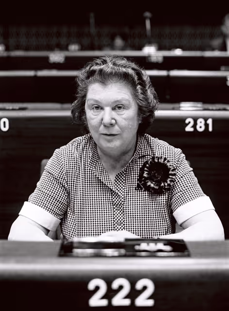 Nuotrauka 5: The MEP Luise HERKLOTZ during a session in Strasbourg in June 1981.