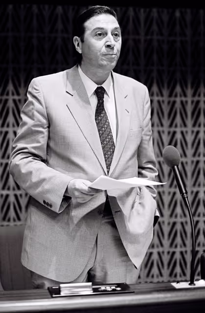 Nuotrauka 22: The MEP Efstratios PAPAEFSTRATIOU during a session in Strasbourg on June 1981.