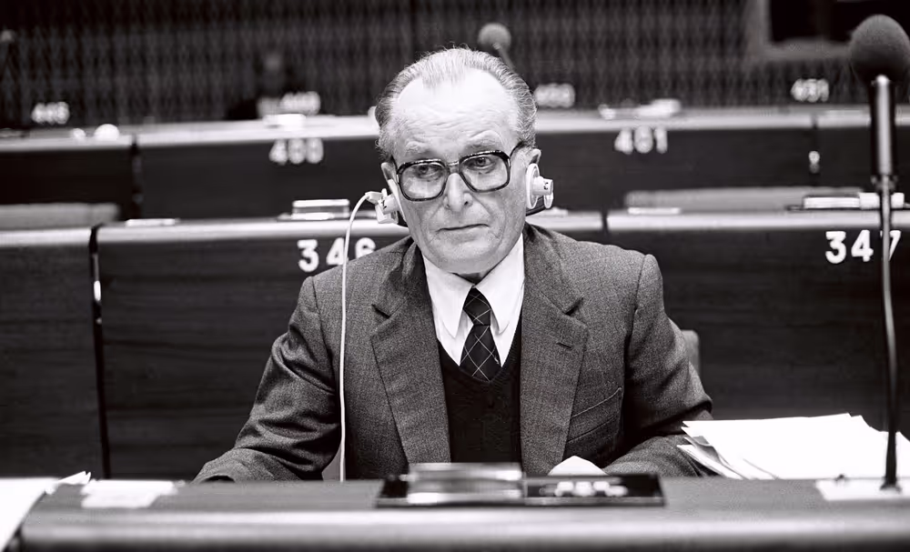 The MEP Luigi MACARIO during a session in Strasbourg in June 1981.