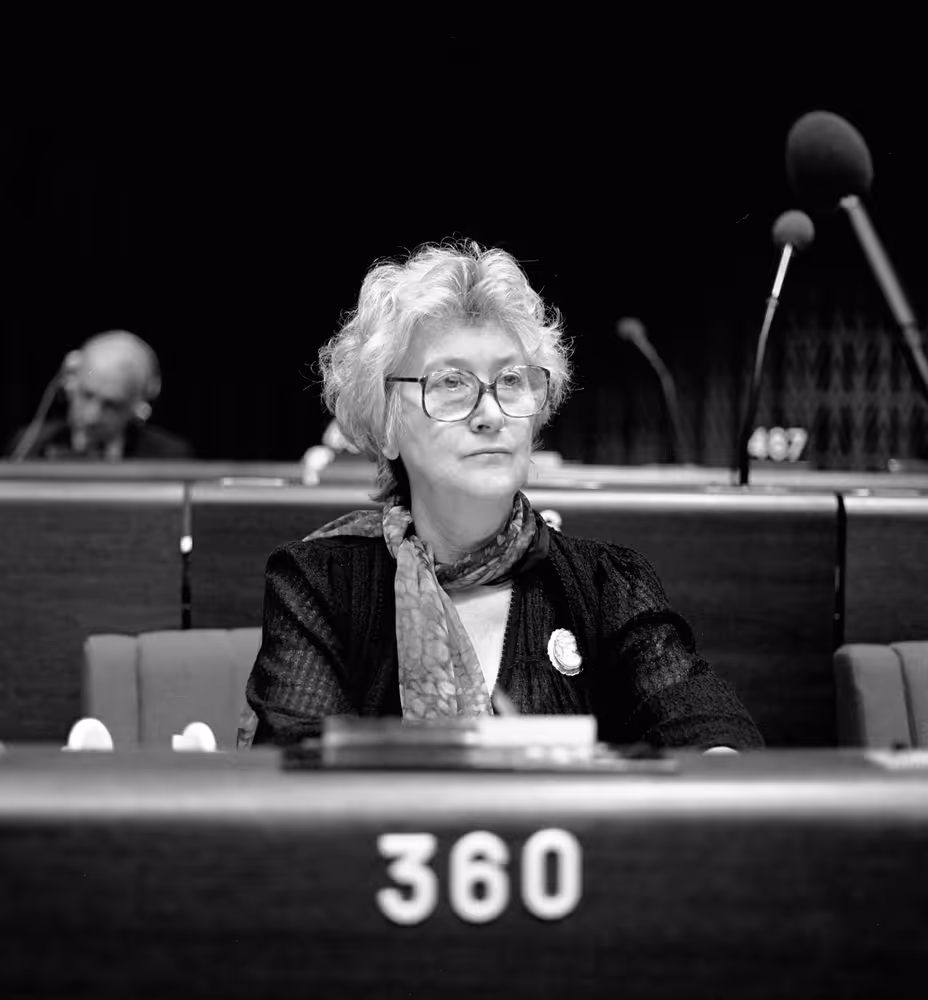 The MEP Winifred M. EWING during a session in Strasbourg in  June 1981.