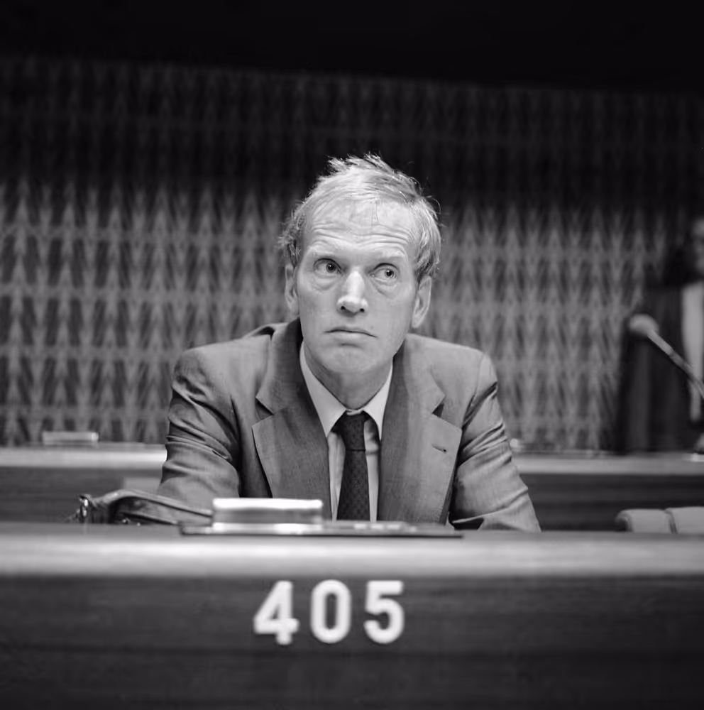 The MEP Doeke EISMA during a session in Strasbourg in 1981.
