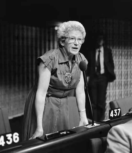 Fotografija 42: The MEP Phili J. VIEHOFF during a session in Strasbourg in July 1981.