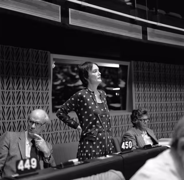 Fotografija 17: The MEP Else HAMMERICH during a session in Strasbourg in July 1981.