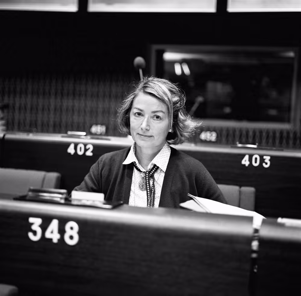 The MEP Renate-Charlotte RABBETHGE during a session in Strasbourg in September 1981.