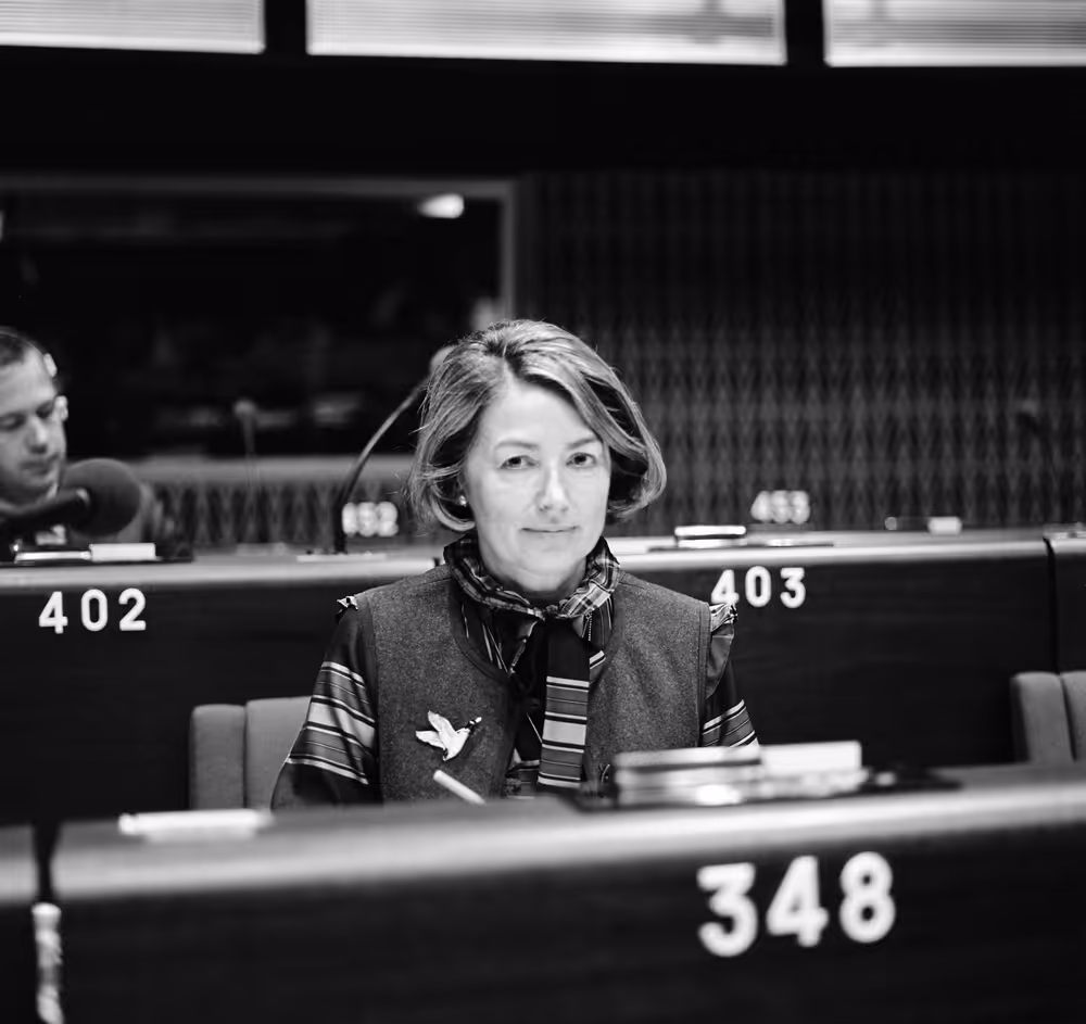 The MEP Renate-Charlotte RABBETHGE during a session in Strasbourg in October 1981.