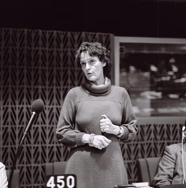 Photo 22: The MEP Else HAMMERICH during a session in Strasbourg in October 1981.