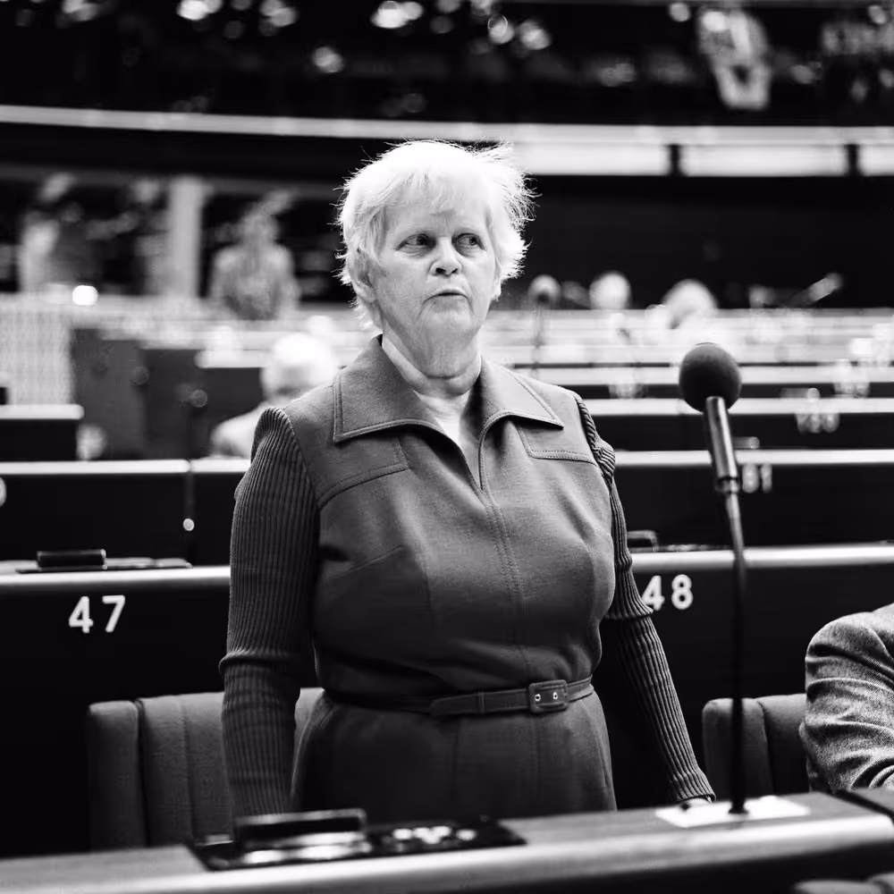 The MEP Bodil BOSERUP during a session in Strasbourg in November 1981.