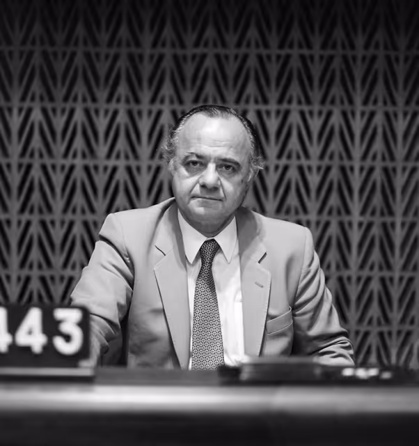 The MEP Nikolaos VGENOPOULOS during a session in Strasbourg in November 1981.