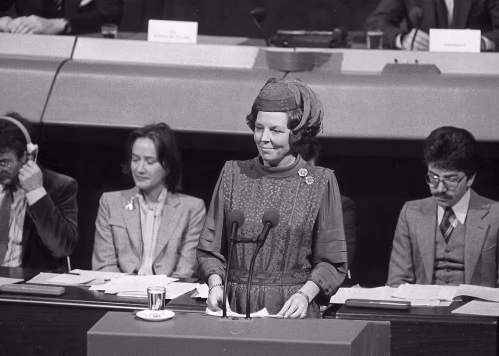 Queen Beatrix of the Netherlands makes an official visit to the EP in Strasbourg