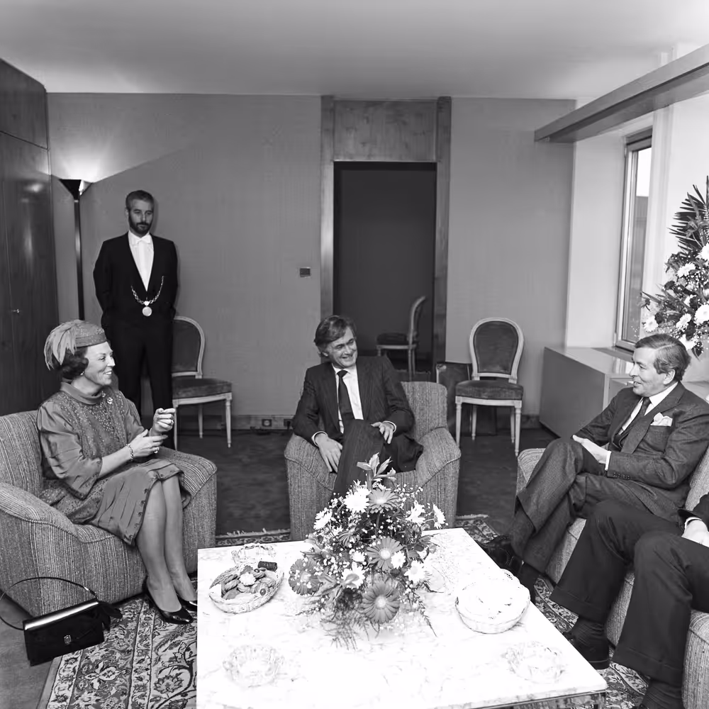 Piet DANKERT EP President meets Queen Beatrix of the Netherlands