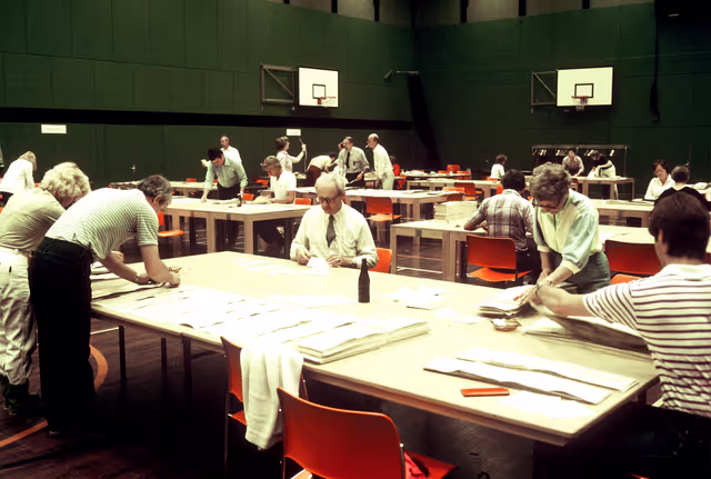 Fotogrāfija 17: European election in Denmark - June 1984