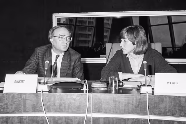 Billede 37: Meeting at the Europan Parliament in Strasbourg in February 1985