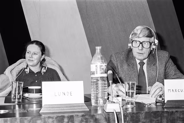 Billede 36: Meeting at the Europan Parliament in Strasbourg in February 1985