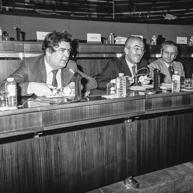 Billede 26: Meeting at the EP in Strasbourg in February 1985