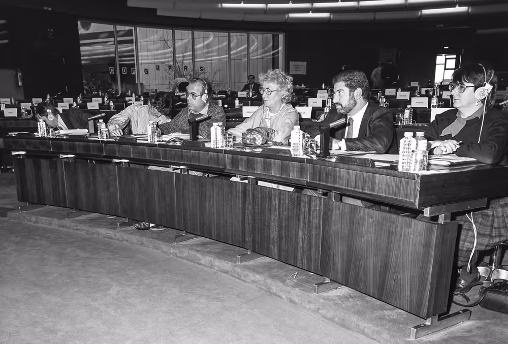 Meeting at the EP in Strasbourg in February 1985