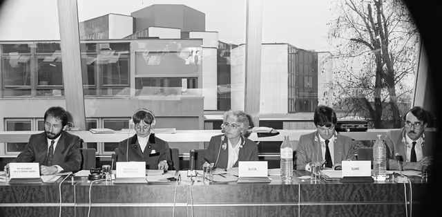 Billede 5: Meeting with New-Zealand Delegation at the EP in Strasbourg in February 1985