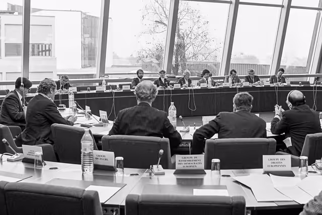 Billede 49: Meeting with New-Zealand Delegation at the EP in Strasbourg in February 1985