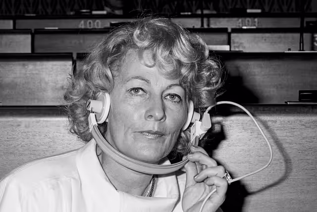 Billede 42: MEP Ursula BRAUN-MOSER during a session in the hemicycle of Strasbourg in February 1985.
