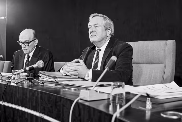 Zdjęcie 12: Press Conference at the EP in Strasbourg in February 1985