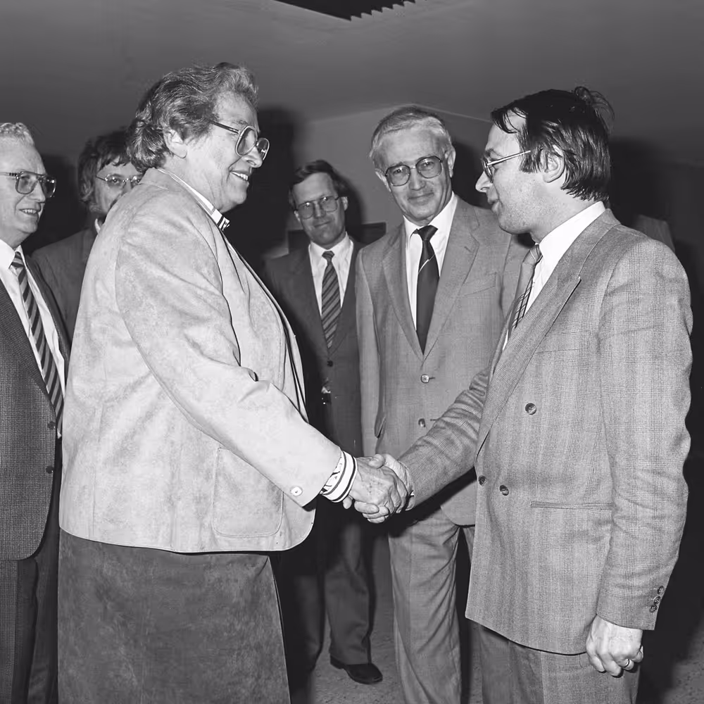 Meeting at the EP in Strasbourg in February 1985.