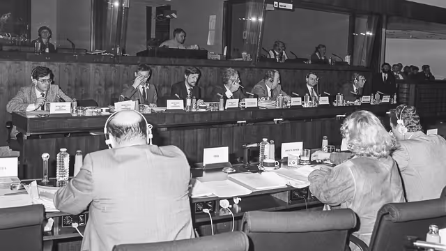 Billede 19: Meeting at the EP in Strasbourg in February 1985.