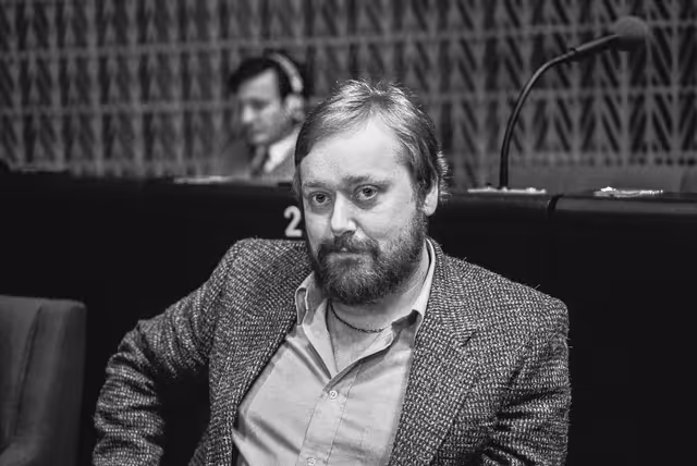Billede 24: MEP John IVERSEN during a session in Strasbourg in February 1985.