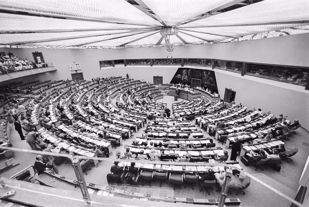 General view of the hemicycle during the plenary session at the EP in Luxembourg